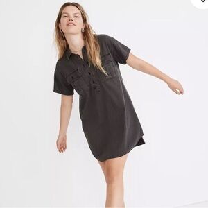 Madewell Denim Popover Shirt Dress NWT